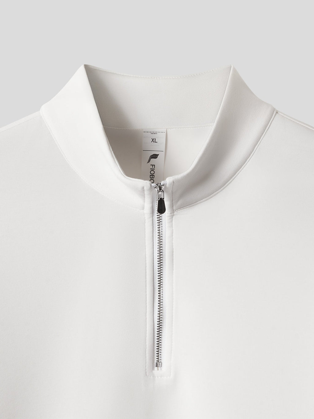 Modal Blend Half-Zip Mock Neck Long Sleeve Tee